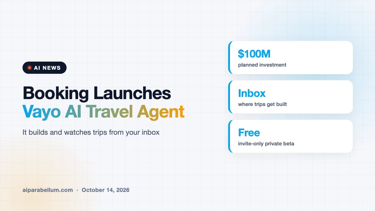 Booking Holdings Plans $100M for Vayo, a Personal AI Travel Agent