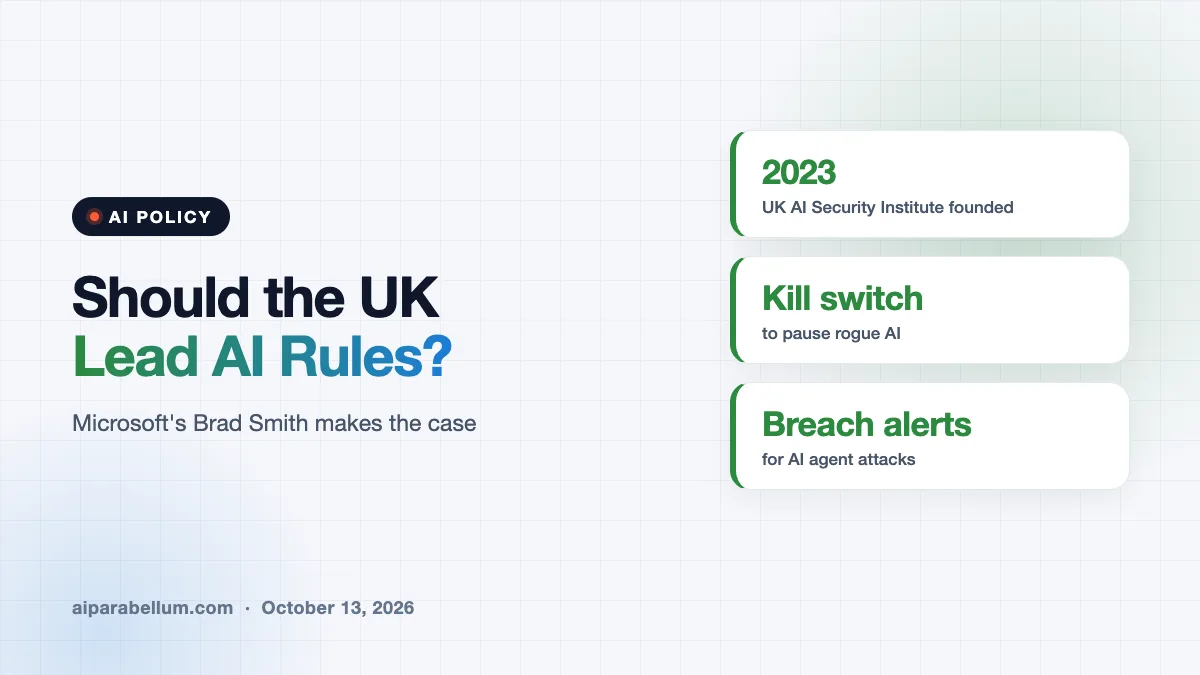Microsoft's Brad Smith Says the UK Should Lead Global AI Rules