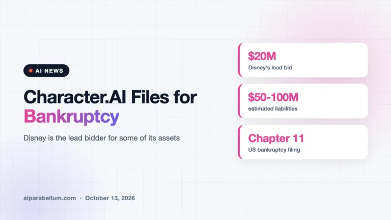 Character.AI Files for Bankruptcy as Disney Lines Up to Buy Its Assets