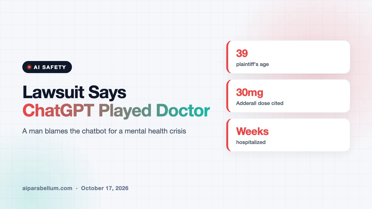 Lawsuit Says ChatGPT Played Doctor and Helped Trigger a Mental Health Crisis