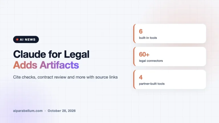 Claude for Legal Adds Artifacts for Cite Checks and Contract Review
