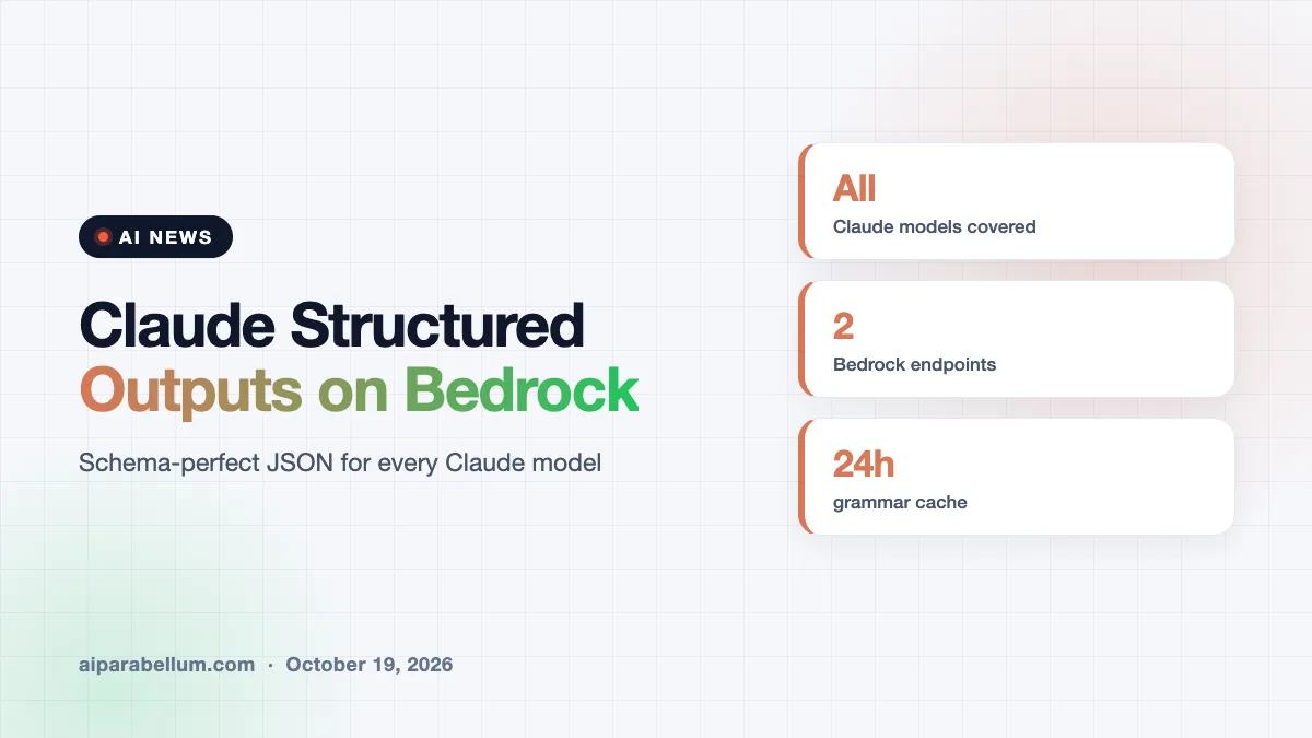 Claude Structured Outputs Arrive on Amazon Bedrock for Every Model