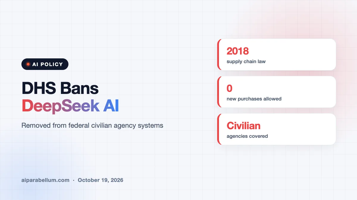 DHS Orders DeepSeek AI Removed From Federal Civilian Agencies