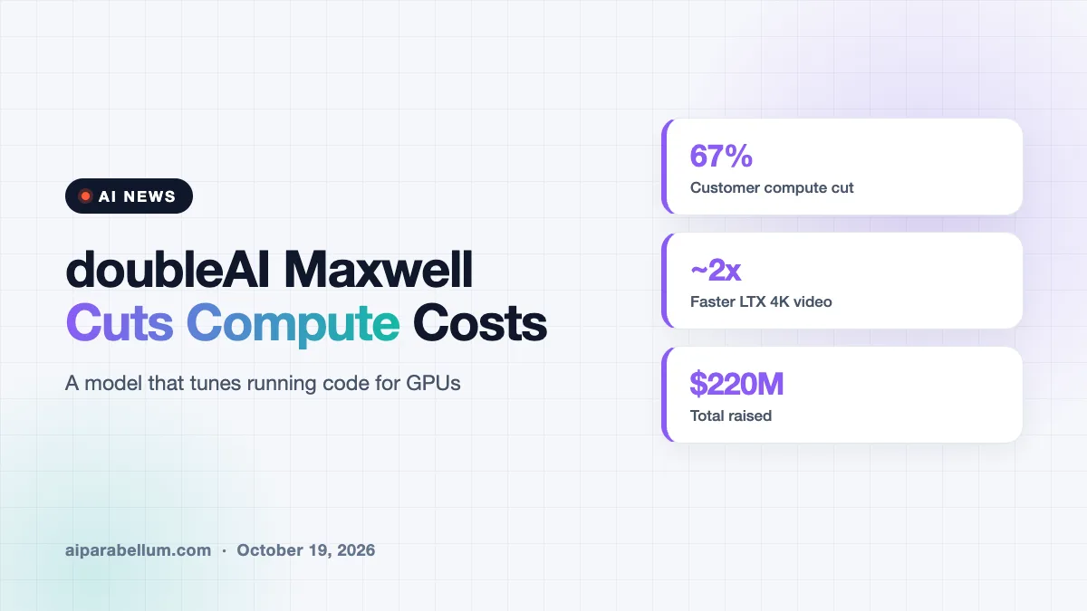 doubleAI Maxwell Promises to Cut AI Compute Bills by Fixing Code