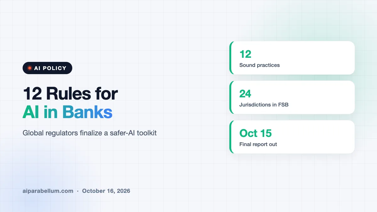Global Regulators Give Banks 12 Rules for Using AI Safely