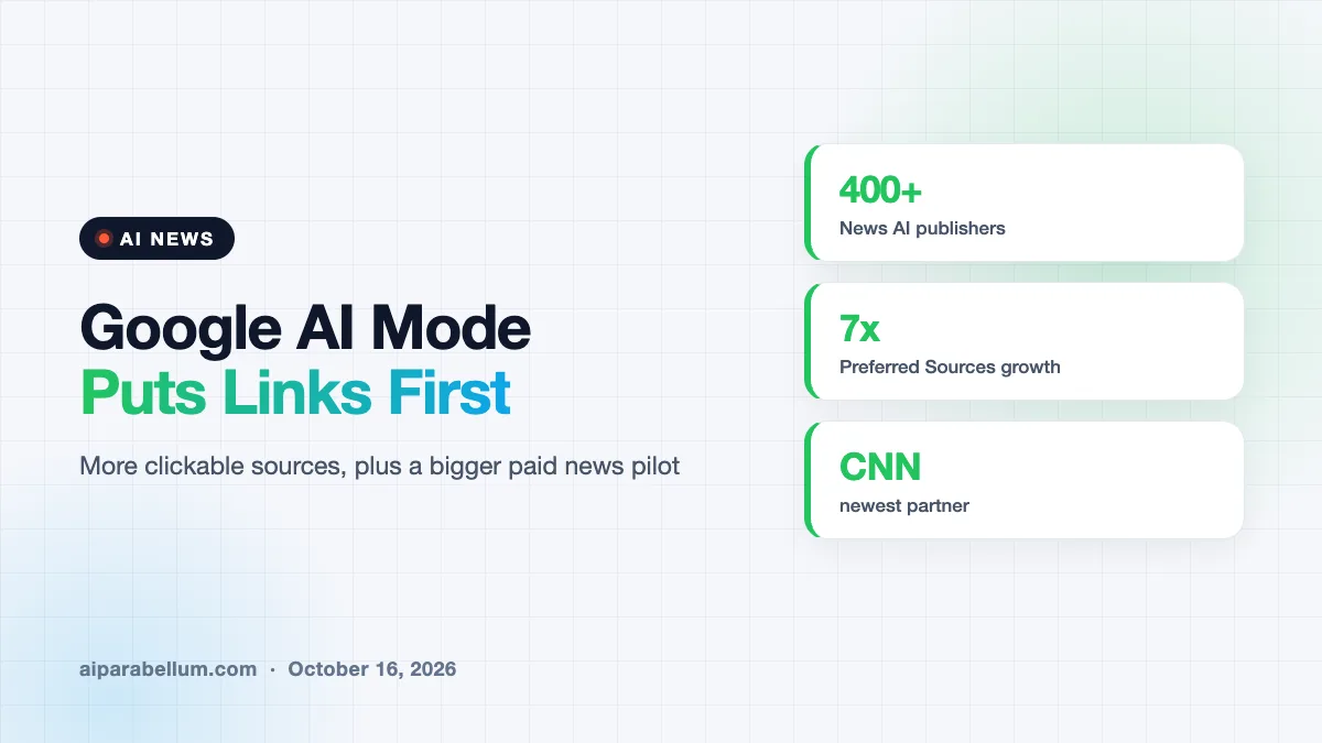 Google Pushes Links Higher in AI Mode and Signs Up More News Partners