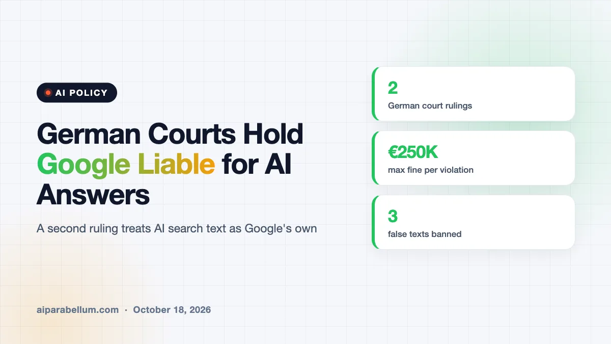 German Courts Say Google Owns What Its AI Search Answers Say