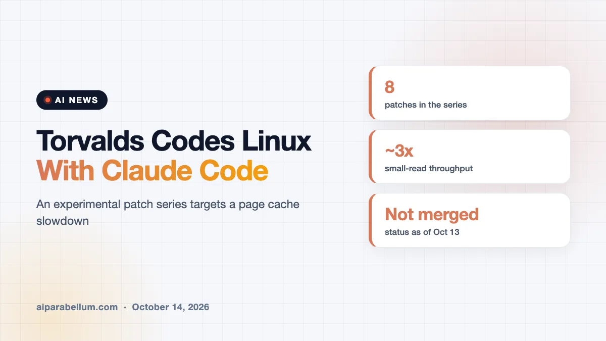 Linus Torvalds Turns to Claude Code for New Linux Kernel Patches
