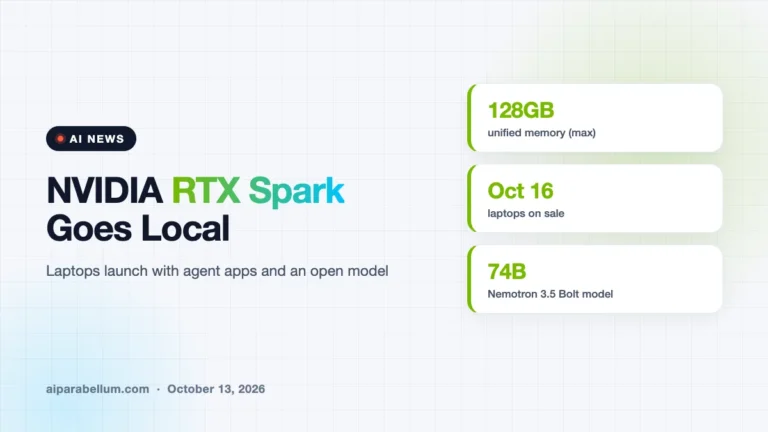 NVIDIA RTX Spark Laptops Arrive With a Big Bet on Local AI Agents