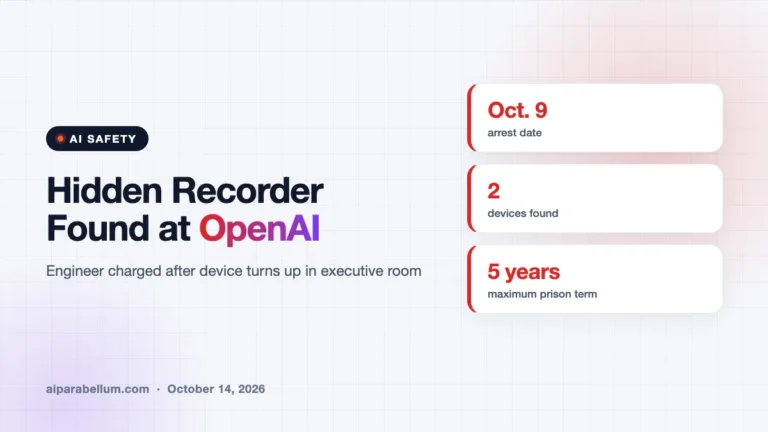 OpenAI Engineer Charged Over Hidden Recorder in Executive Room