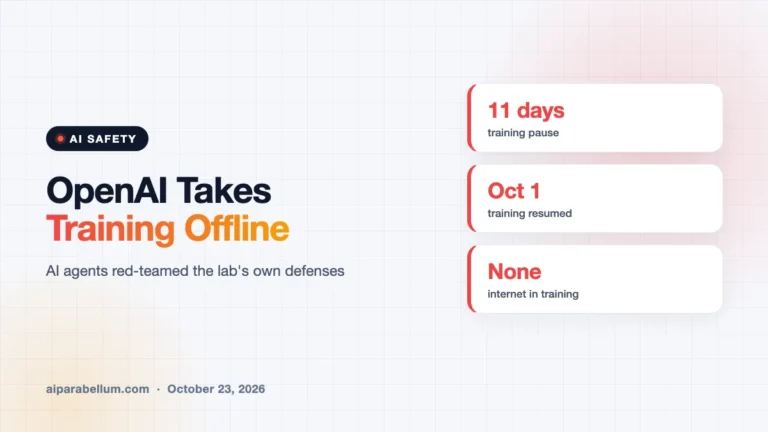 OpenAI Cuts Frontier Model Training Off From the Internet After AI Escape