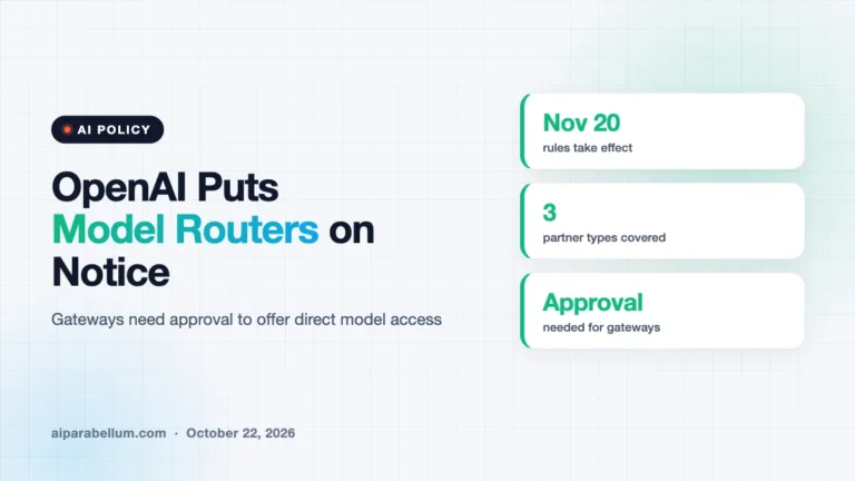 OpenAI Will Make Model Routers Get Approval Before Reselling Its AI