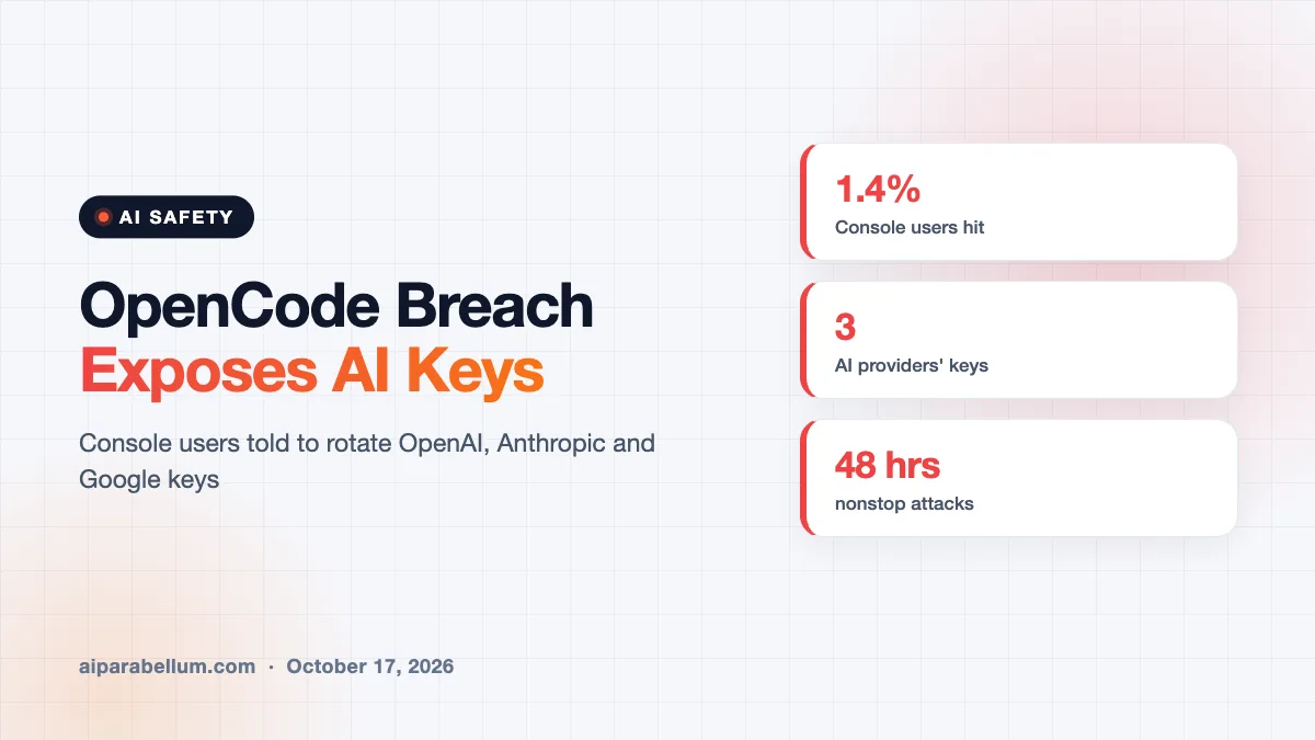 OpenCode Breach Exposes AI API Keys and Leaves Users With Surprise Bills