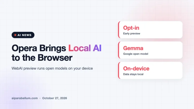 Opera Ships WebAI Local AI Models Inside Its Browser