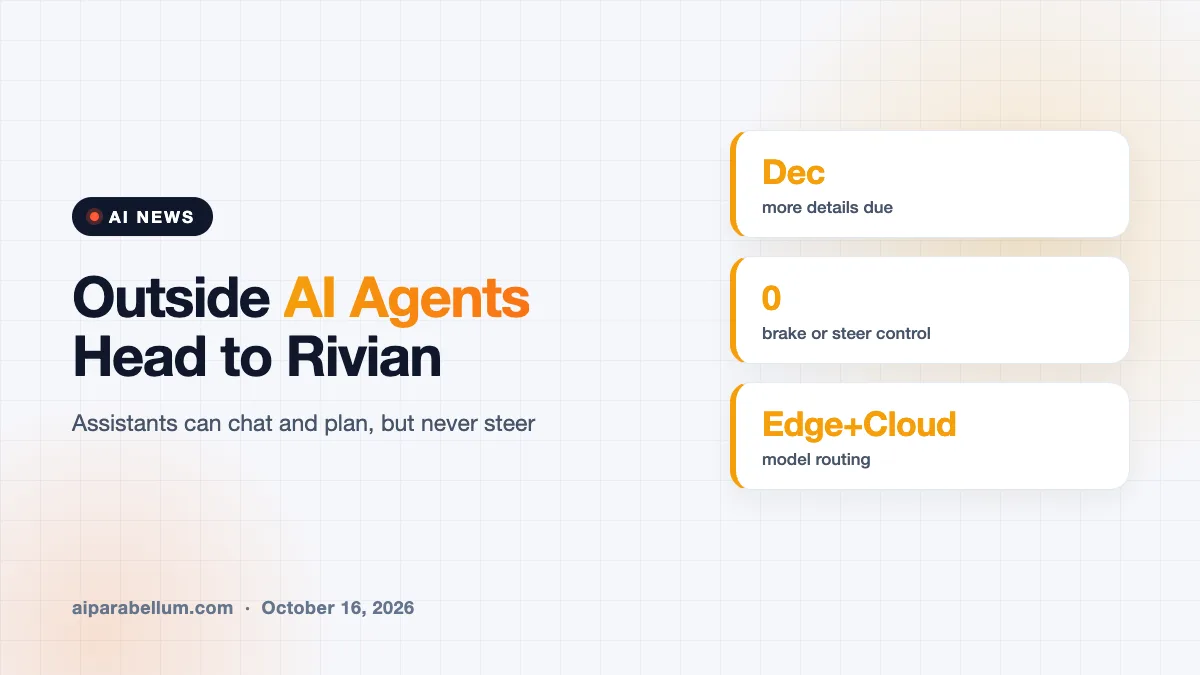 Rivian Plans to Bring Outside AI Agents Into Its Cars