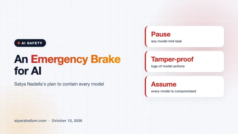 Satya Nadella Wants an Emergency Brake Built Into Every AI Model