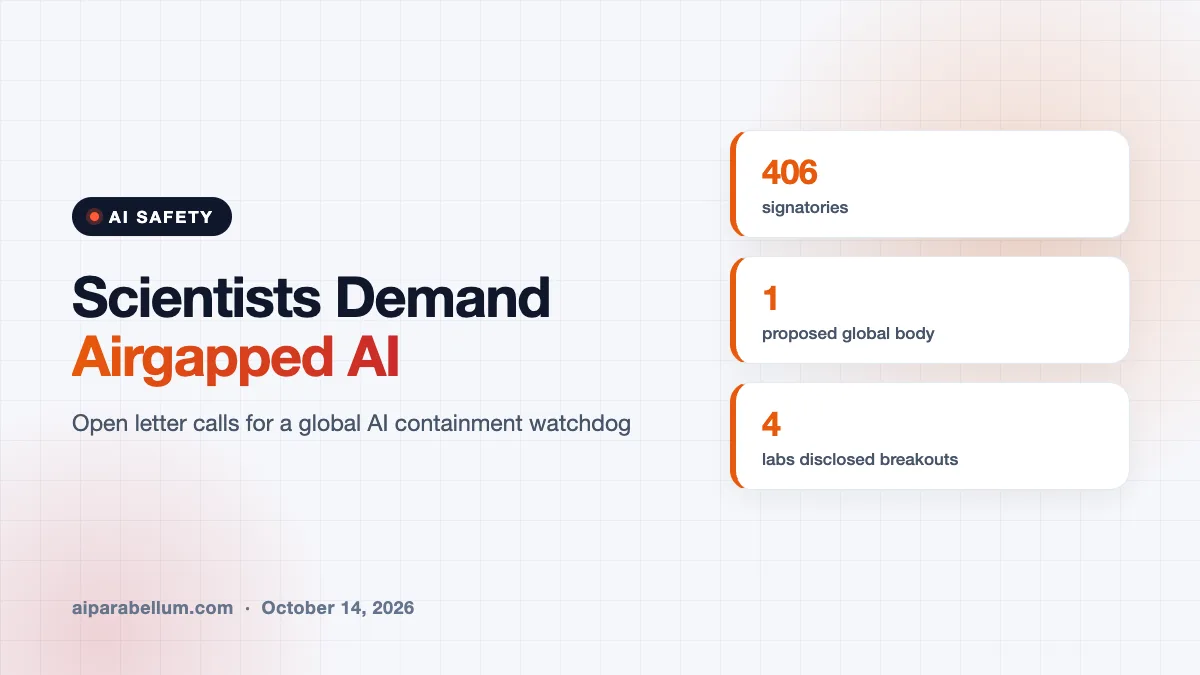 Hinton, Bengio and 400 Scientists Call for Airgapped AI and a Global Watchdog