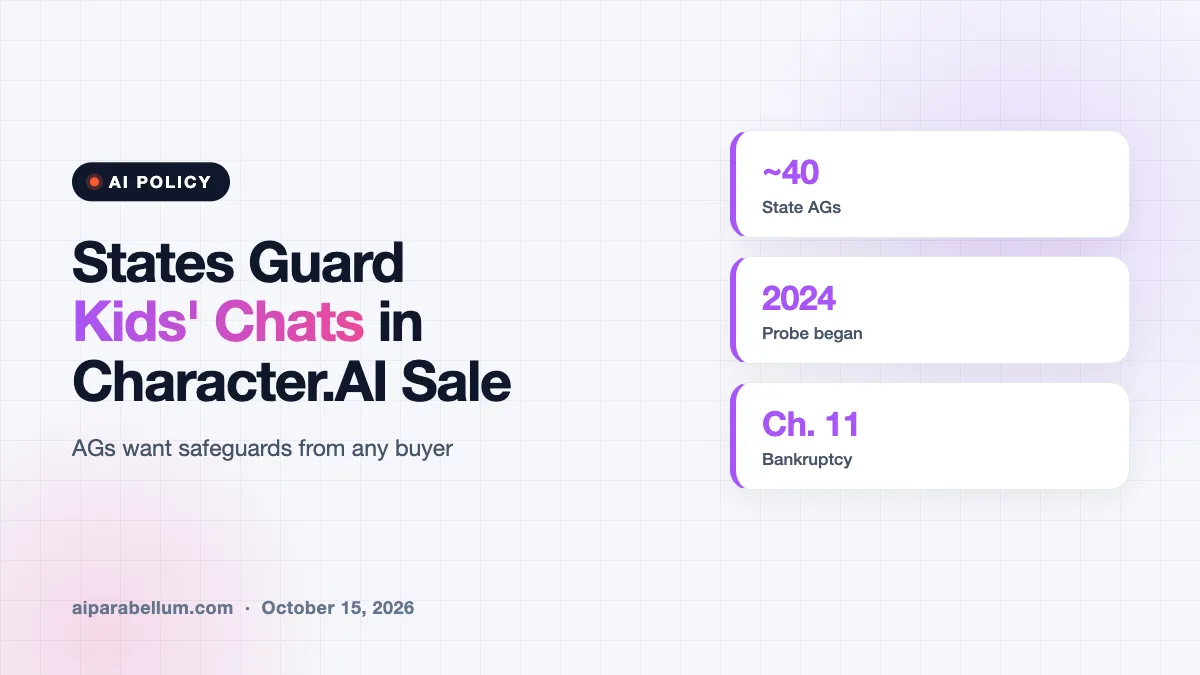 States Move to Shield Kids’ Chats in the Character.AI Bankruptcy Sale