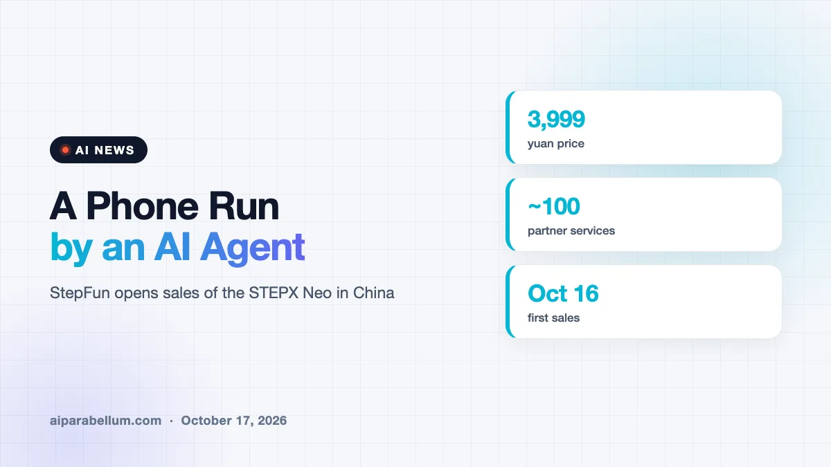StepFun Starts Selling the STEPX Neo, a Phone Run by an AI Agent