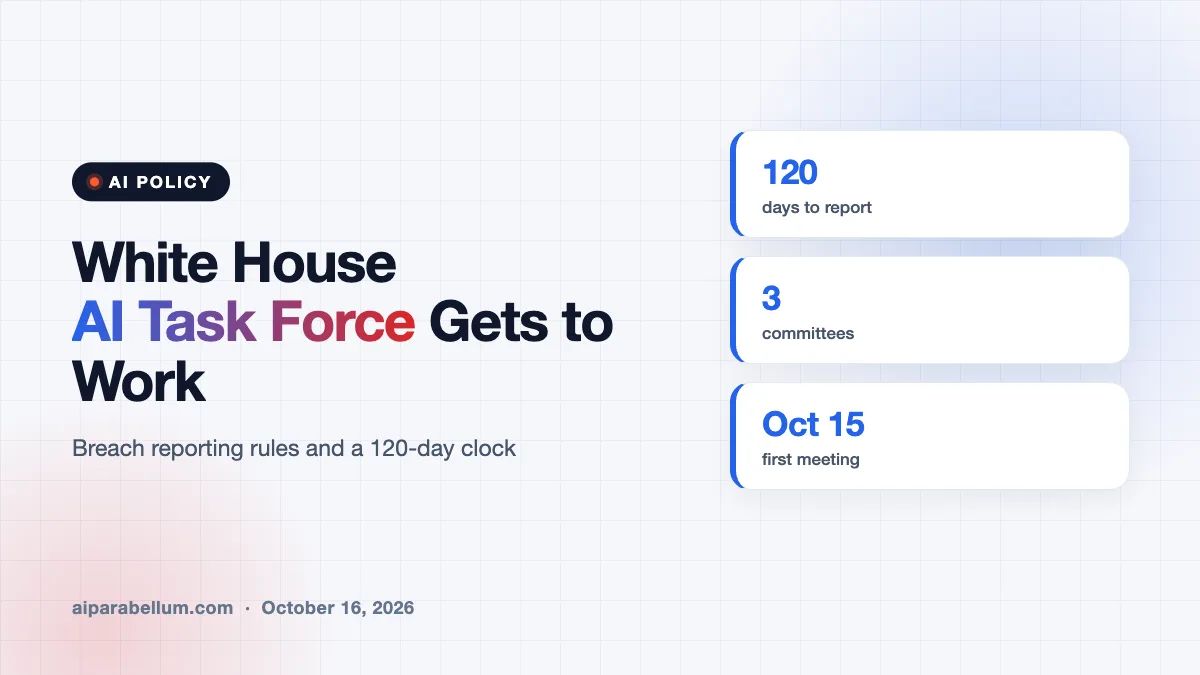 White House AI Task Force Starts a 120-Day Sprint on AI Rules