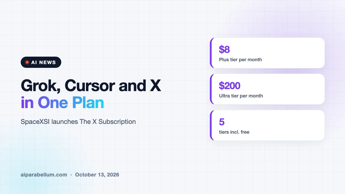 Musk's New X Subscription Bundles Grok, Cursor, and X Premium Into One Plan